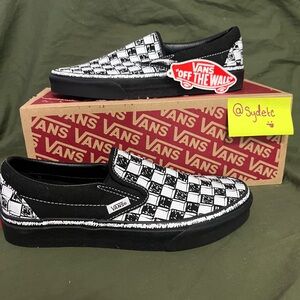 3D Checkerboard Slip-on Vans